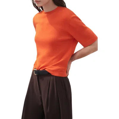 Mango Elbow Sleeve Sweater In Orange