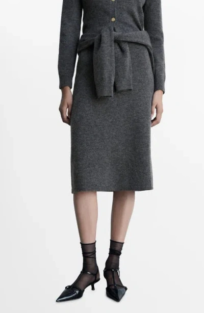 Mango Eliote Sweater Skirt In Grey