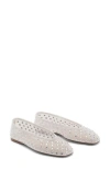 Mango Embellished Ballet Flat In White