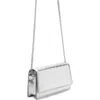 Mango Embossed Faux Leather Crossbody Bag In Silver