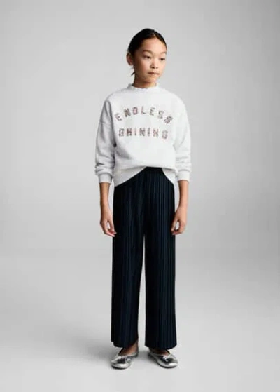 Mango Kids' Sweatshirt Light Heather Grey