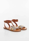 MANGO SANDALS WITH EMBROIDERED BRACELET LEATHER