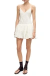 Mango Embroidered Bubble Minidress In White