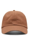 Mango Linen-blend Cap With Embroidered Message Brown In Brown
