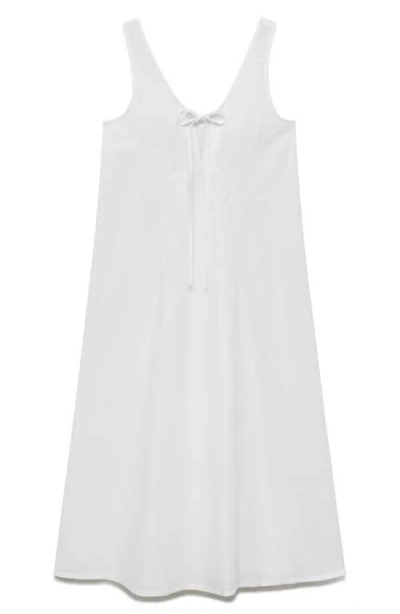 Mango Embroidered Cotton Nightgown