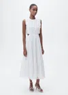 Shop Mango Robe Brodée Ouvertures Latérales Blanc - Femme - L -