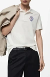Mango Embroidered Graphic Polo In Multi