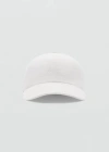 Mango Embroidered Message Cap White
