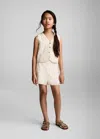 Mango Embroidered Mirrored Shorts