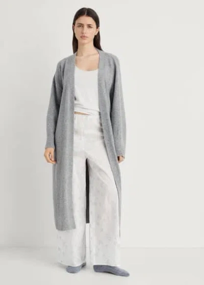 Mango Embroidered Pyjama Trousers White