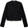 Mango Women's Buttons Embroidered Blouse In Black
