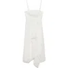 Mango Asymmetrical Embroidered Dress Off White In Off White