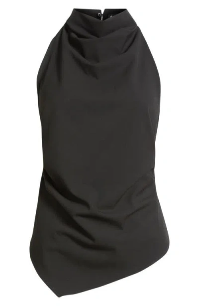 Mango Emilia Sleeveless Asymmetric Top In Black