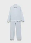 Mango Long Pyjama Pack In Blue