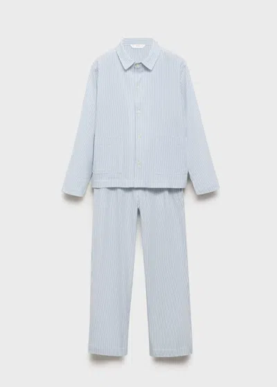 Mango Kids' Long Pyjama Pack In Blue