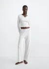 Mango Ensemble Pyjama Coton In White