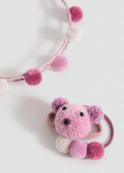 Mango Ensemble Serre-tête Et Chouchou Rose Pâle - Enfants - Taille Unique -  Kids In Multi