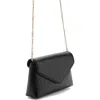Mango Envelope Flap Faux Leather Clutch In Black