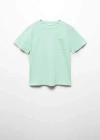 Mango Kids' Essential Cotton-blend T-shirt Pastel Green