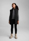 Mango Kids' Essential Cotton Leggings Black
