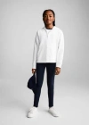 Mango Kids' Essential Cotton Leggings Dark Navy