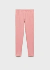 Mango Kids' Essential Cotton Leggings Pink