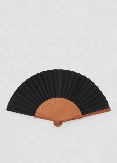 Mango Smooth Wooden Fan Black