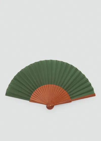 Mango Smooth Wooden Fan Green