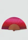Mango Floral-print Fan Fuchsia
