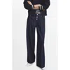 Mango Exposed Button Low Rise Straight Leg Jeans In Blue