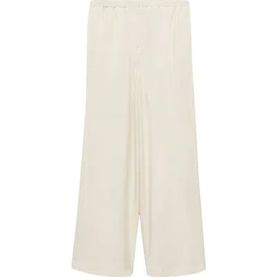 Mango Factory Pants In Ecru