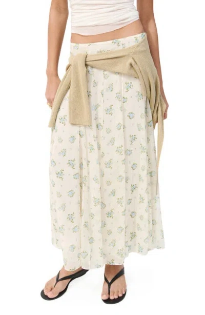 Mango Floral Skirt With Godets In Neutral