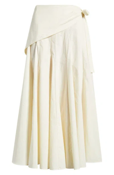 Mango Falda Milos Faux Wrap Cotton Skirt In Yellow
