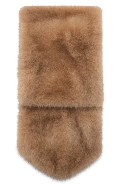 Mango Faux Fur Scarf In Brown