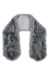 Mango Faux Fur Scarf In Gray