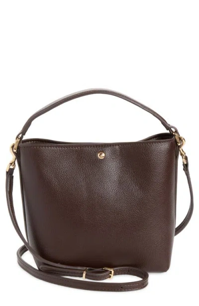 Mango Faux Leather Bucket Bag In Brown