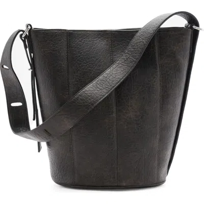 Mango Faux Leather Bucket Bag In Brown