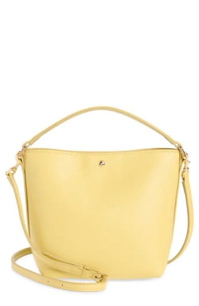 Mango Faux Leather Bucket Bag In Yellow