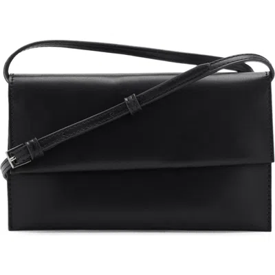Mango Faux Leather Crossbody Bag In Black