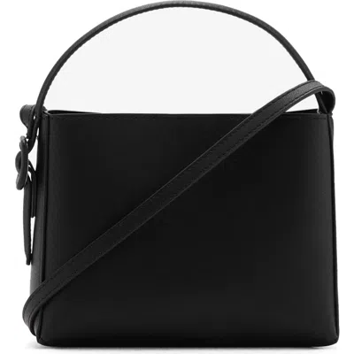 Mango Faux Leather Crossbody Bag In Black