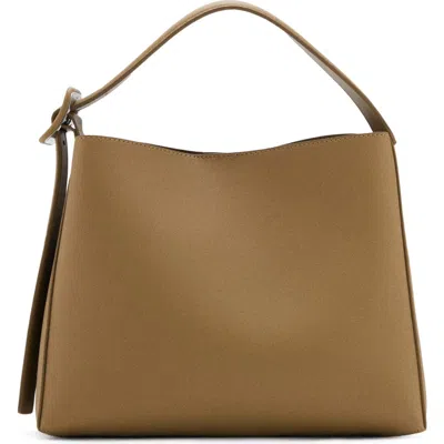 Mango Faux Leather Crossbody Bag In Brown