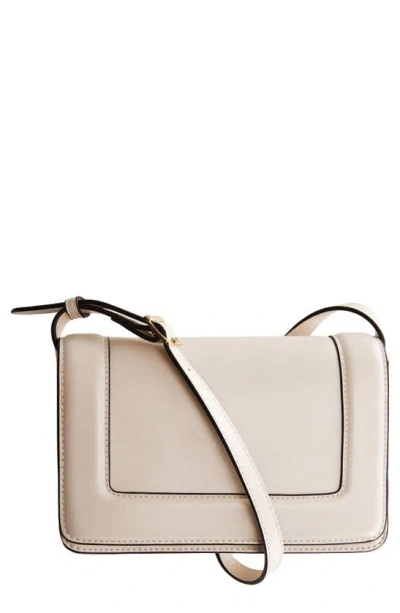 Mango Crossbody Bag With Flap Off White In Natural Wh