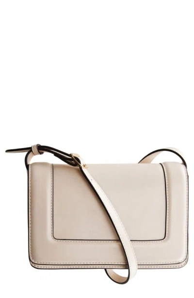 Mango Crossbody Bag With Flap Off White In Blanc Cassé