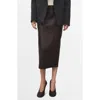 Mango Faux Leather Midi Pencil Skirt In Brown