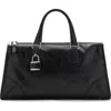 Mango Faux Leather Satchel In Black