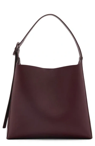 Mango Faux Leather Shopper In Chocolate