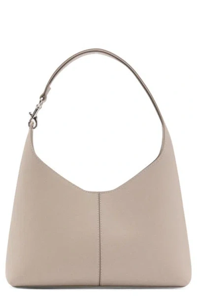 Mango Faux Leather Shopping Tote In Gray
