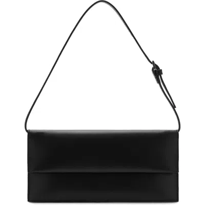 Mango Faux Leather Shoulder Bag In Black