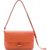 Mango Faux Leather Shoulder Bag In Orange