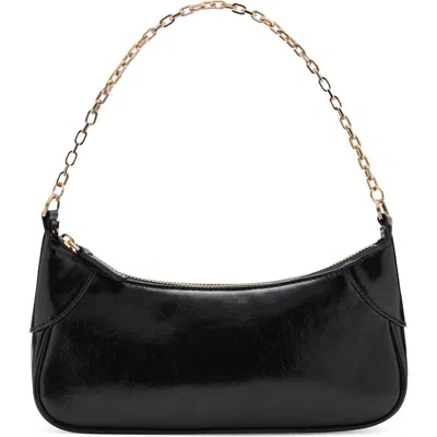Mango Faux Leather Shoulder Bag In Black